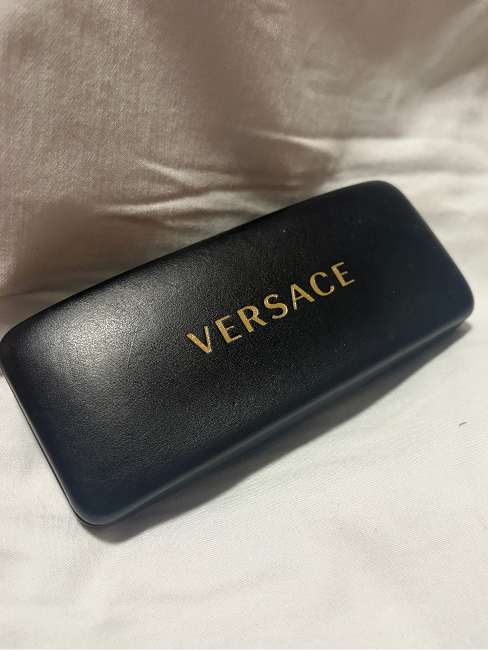 Versace Black and Gold Slim Hardshell Sunglasses Case